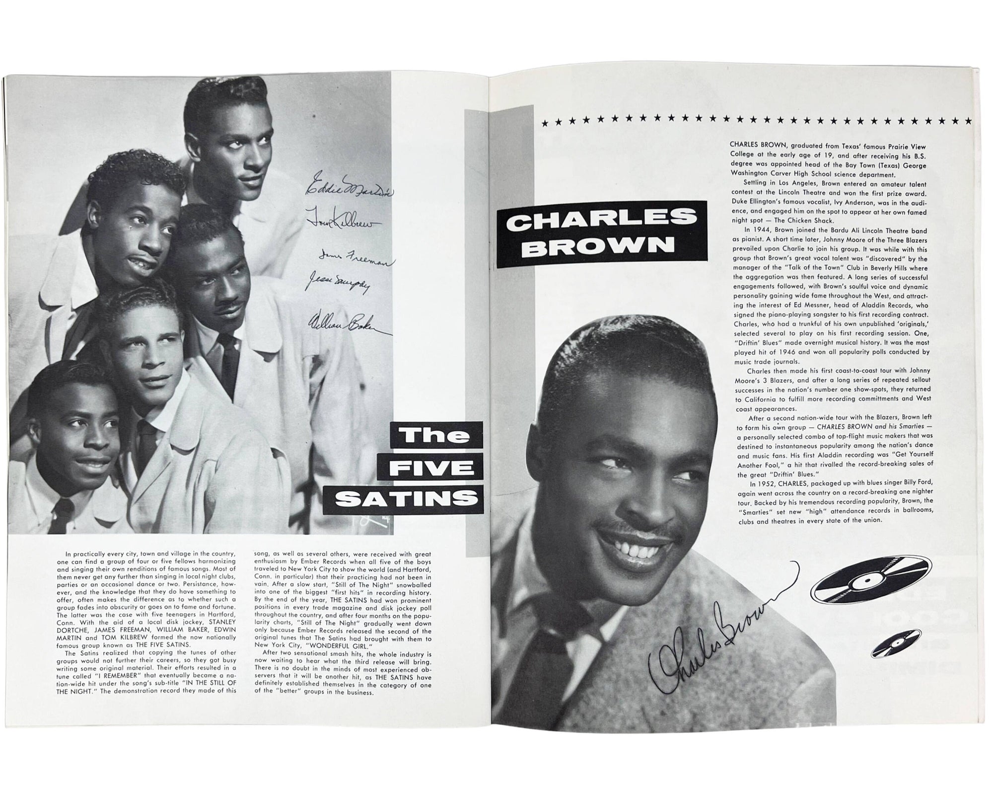 Vintage 1957 Concert Tour Program Biggest Show of Stars for 57 RnR RnB Doo Wop Soul Artists Chuck Berry - Poppy's Vintage Clothing