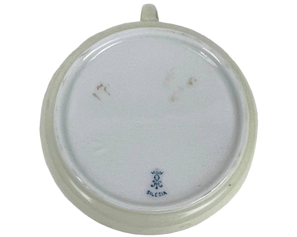 Antique Porcelain Cup & Saucer Hermann Ohme Silesia Roses Pattern - Poppy's Vintage Clothing