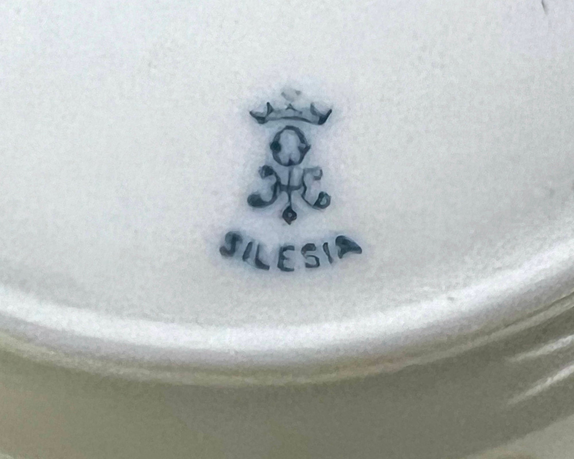 Antique Porcelain Cup & Saucer Hermann Ohme Silesia Roses Pattern - Poppy's Vintage Clothing