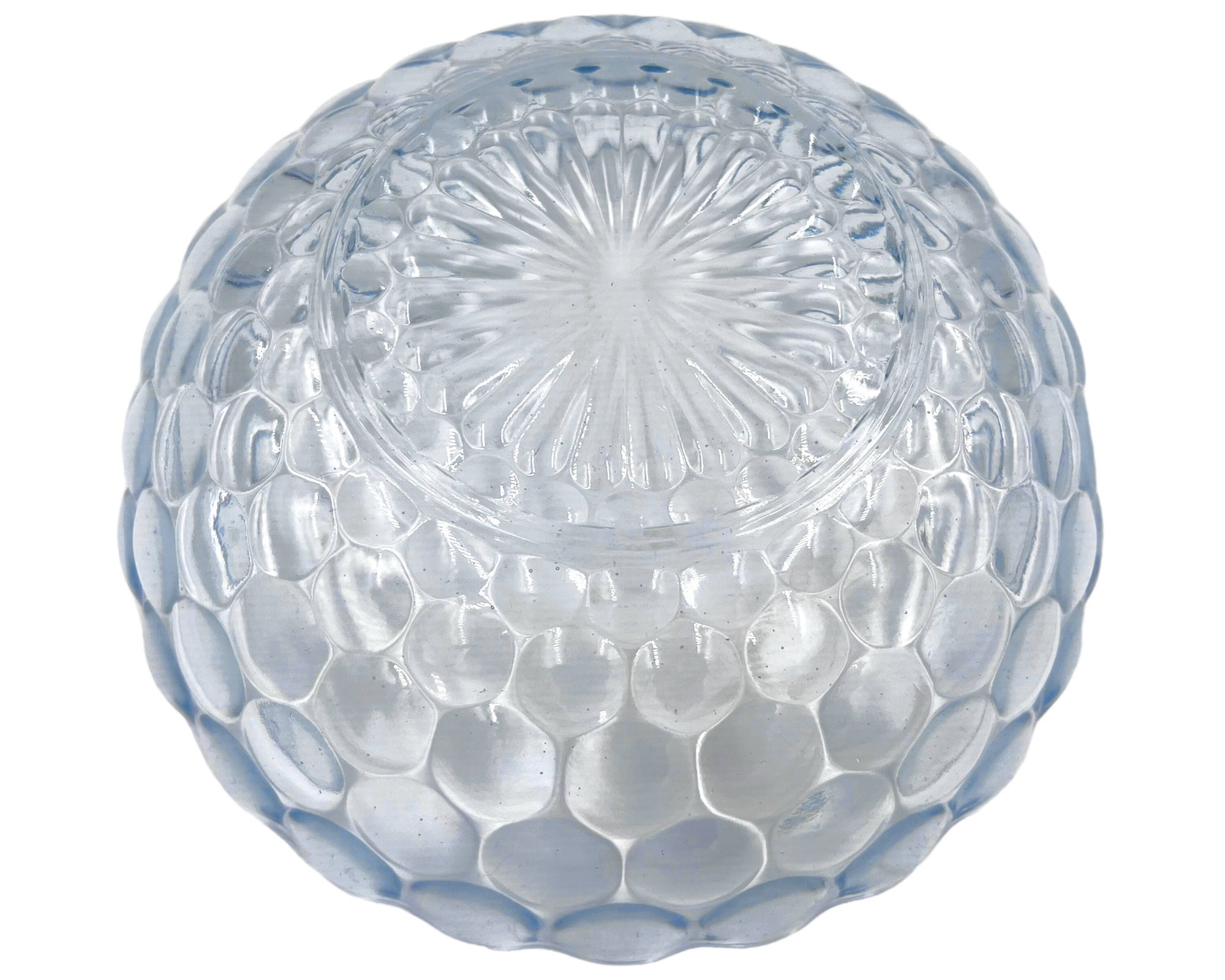 Anchor Hocking Fire King Sapphire Blue Bubble Glass Large Berry Bowl - Poppy's Vintage Clothing