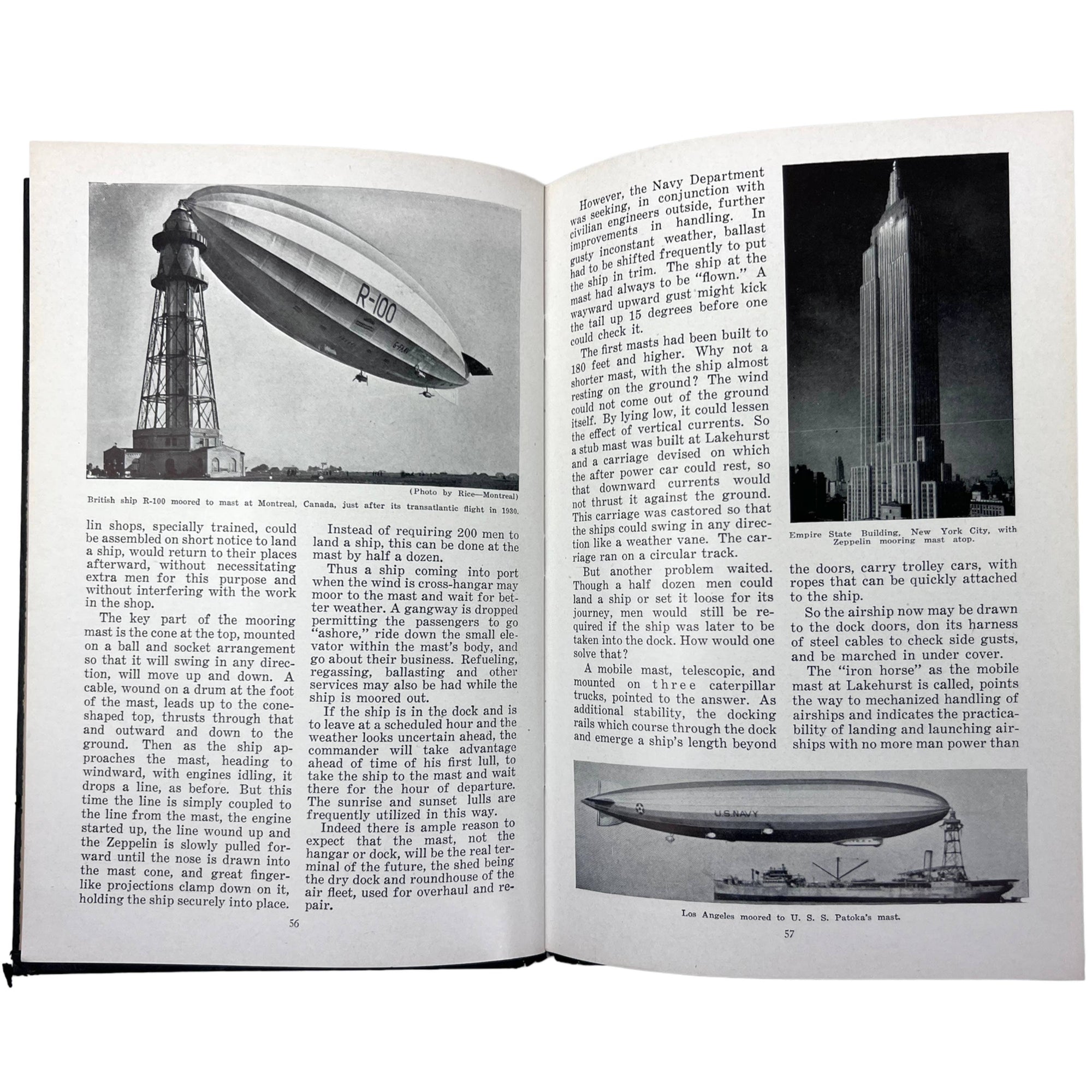 Vintage Dirigible Book The Story of the Airship Hugh Allen 7th Ed 1931 - Poppy's Vintage Clothing