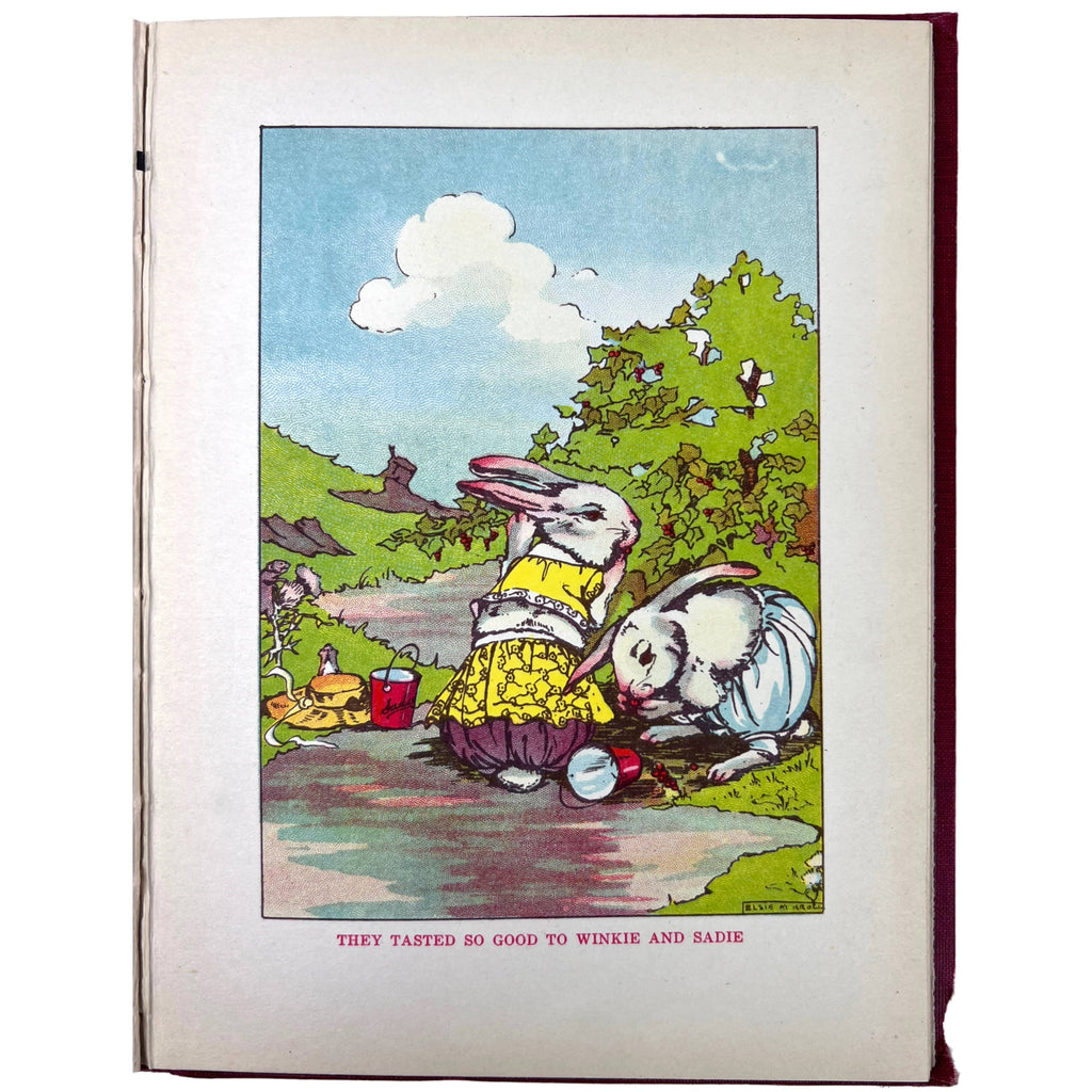 Antique Childrens Book Winkie Bunny Tail by Elizabeth Billings Stuart 1916 - Poppy's Vintage Clothing