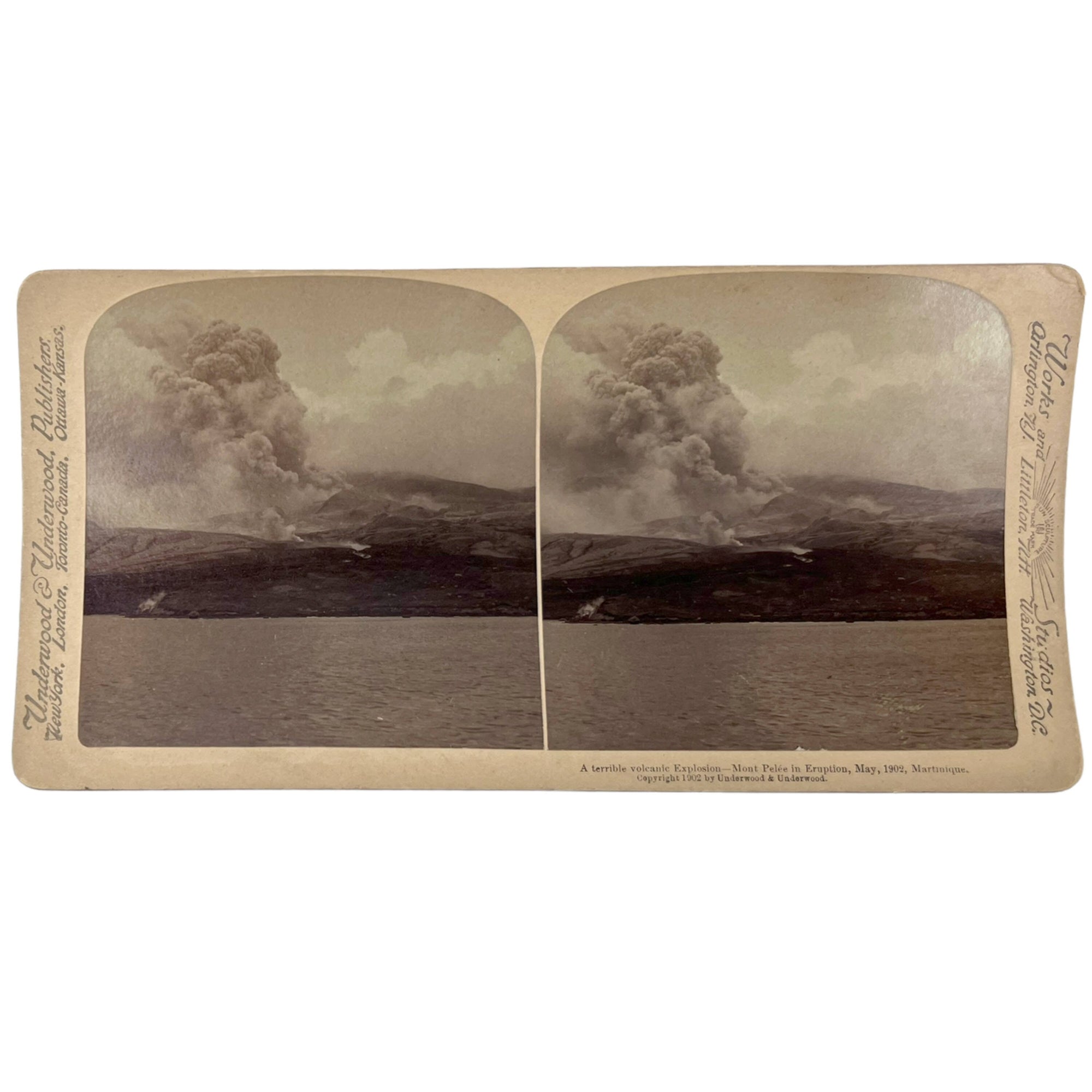 3 Antique 1902 Stereoviews of Mont Pele Eruption St Pierre Martinique Underwood & Underwood - Poppy's Vintage Clothing