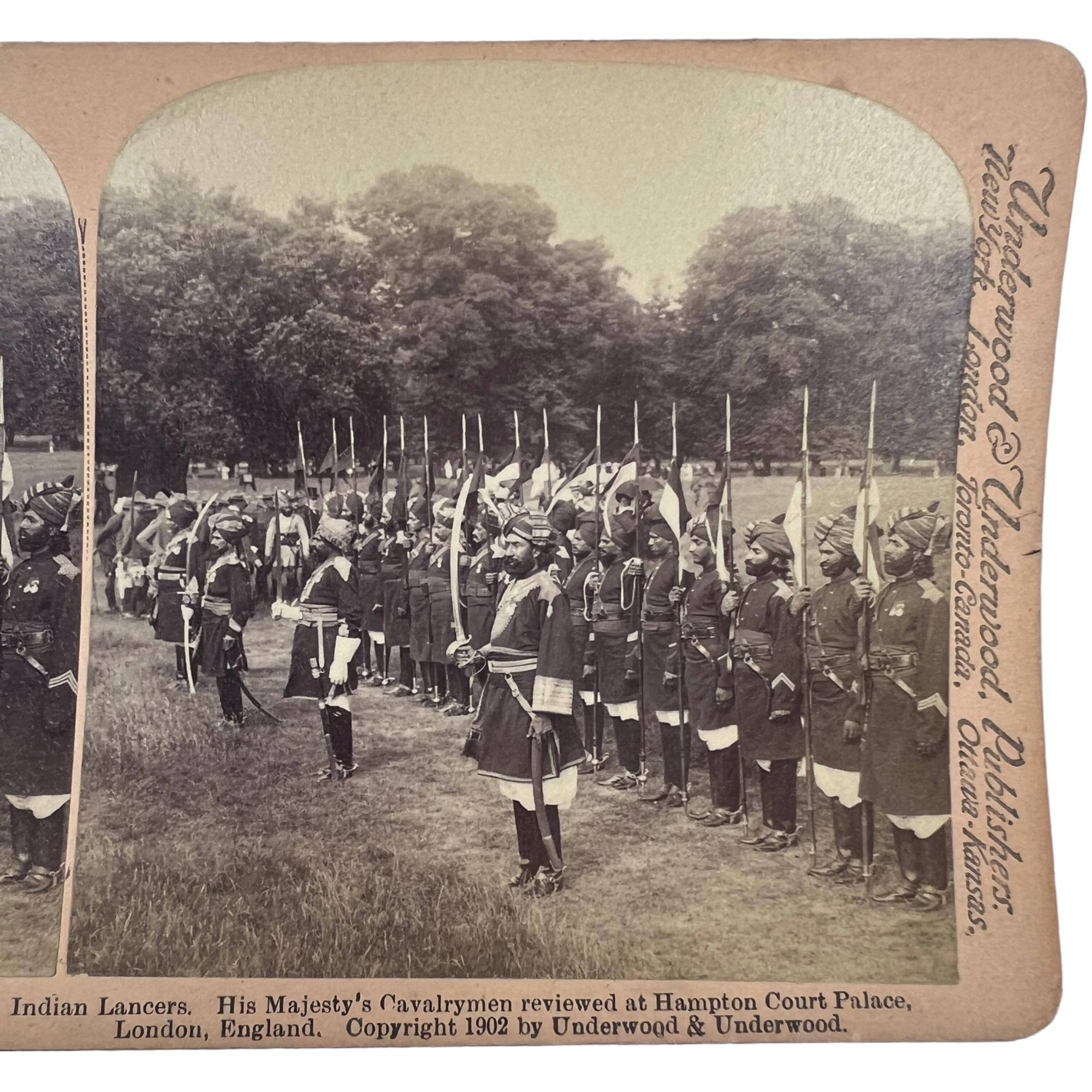 7 Antique 1902 Stereoviews of Edward VII Coronation Troops Review Underwood & Underwood - Poppy's Vintage Clothing