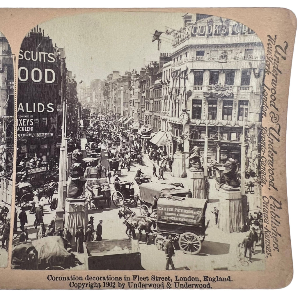 4 Antique 1902 Stereoviews of Edward VII Coronation Celebrations Underwood & Underwood - Poppy's Vintage Clothing