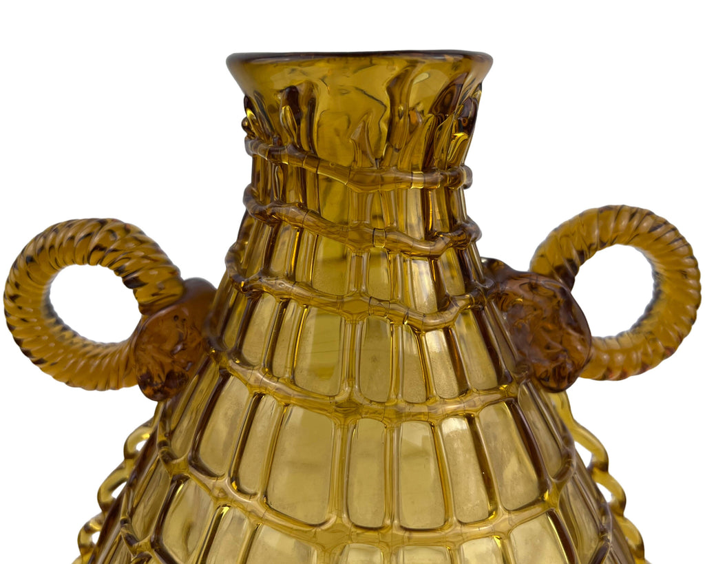 Vintage Spanish Glass Vase by Gordiola Majorca Hand Blown 11 - Poppy's Vintage Clothing