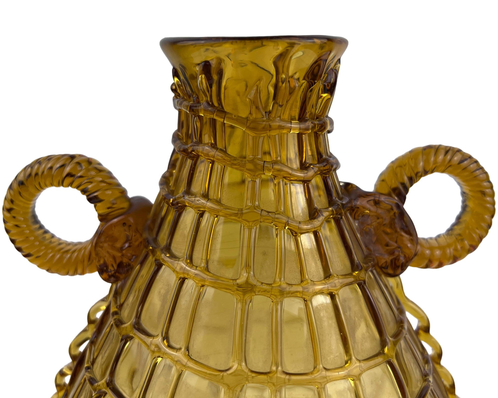 Vintage Spanish Glass Vase by Gordiola Majorca Hand Blown 11 - Poppy's Vintage Clothing