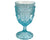 EAPG Dugan Victor Jewelled Heart Goblet Blue Glass c 1905 Original Antique - Poppy's Vintage Clothing