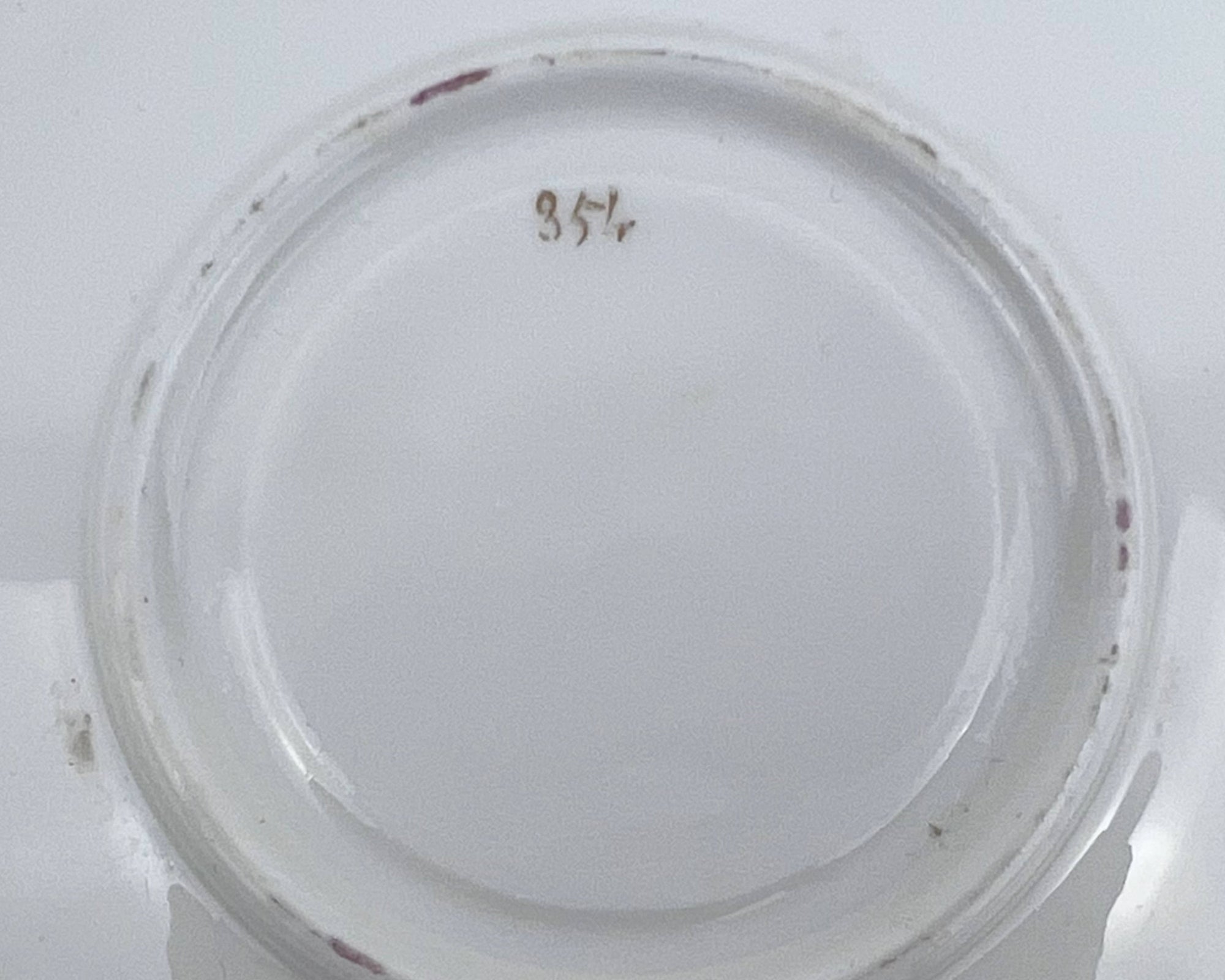 Antique Old Paris Porcelain Tea Cup & Saucer 19th Century Hand Painted France - Poppy's Vintage Clothing