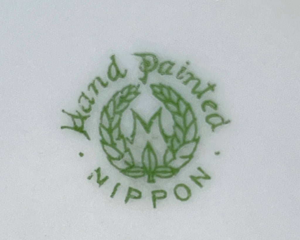 Antique Nippon Porcelain Miniature Vases Hand Painted Scene Matched Pair Morimura M Mark - Poppy's Vintage Clothing