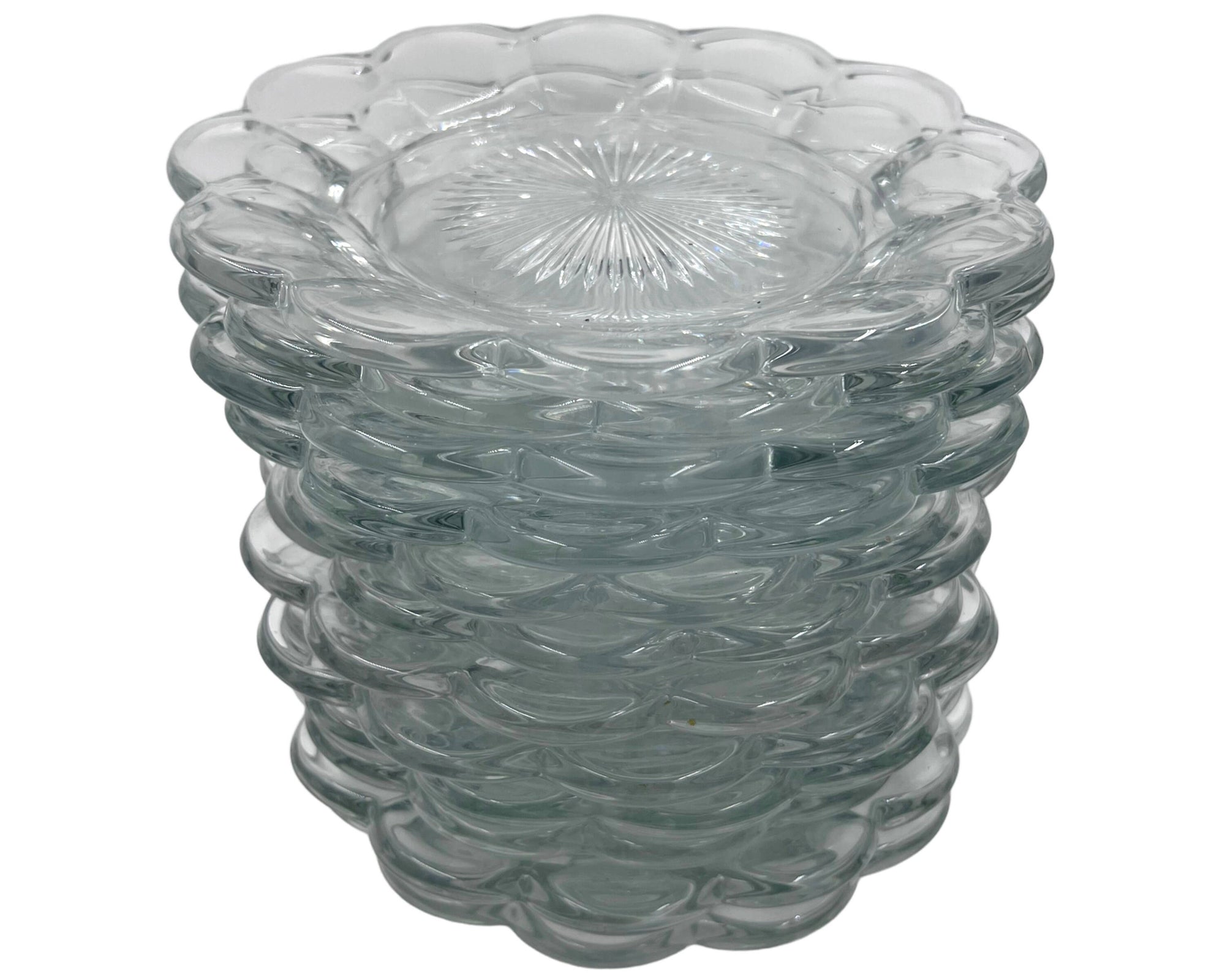 Antique EAPG Heisey Glass Plate Colonial / Priscilla Scalloped Pattern - Poppy's Vintage Clothing