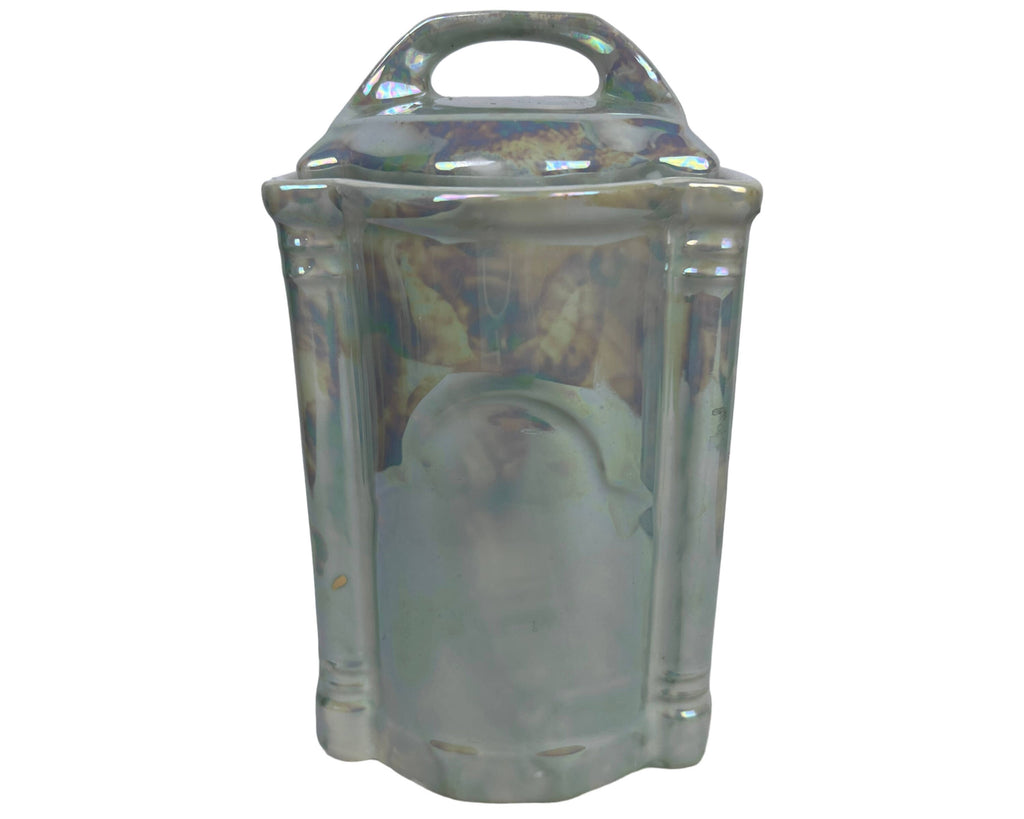 Vintage 1920s 30s French Canister Set Lustre Porcelain 10 pieces Excellent - Poppy's Vintage Clothing