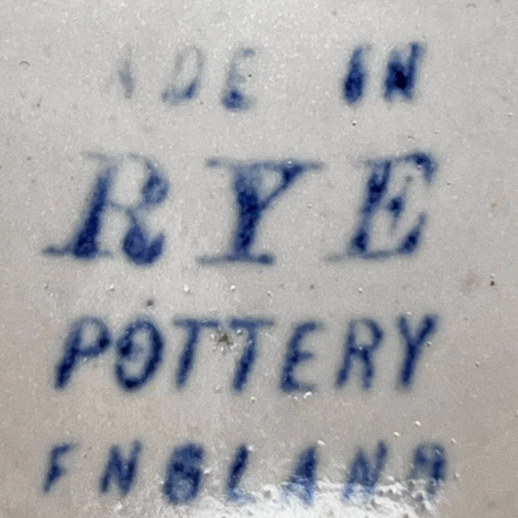 Mid Century Modern Sgraffito Pedestal Bowl Rye Pottery England - Poppy's Vintage Clothing