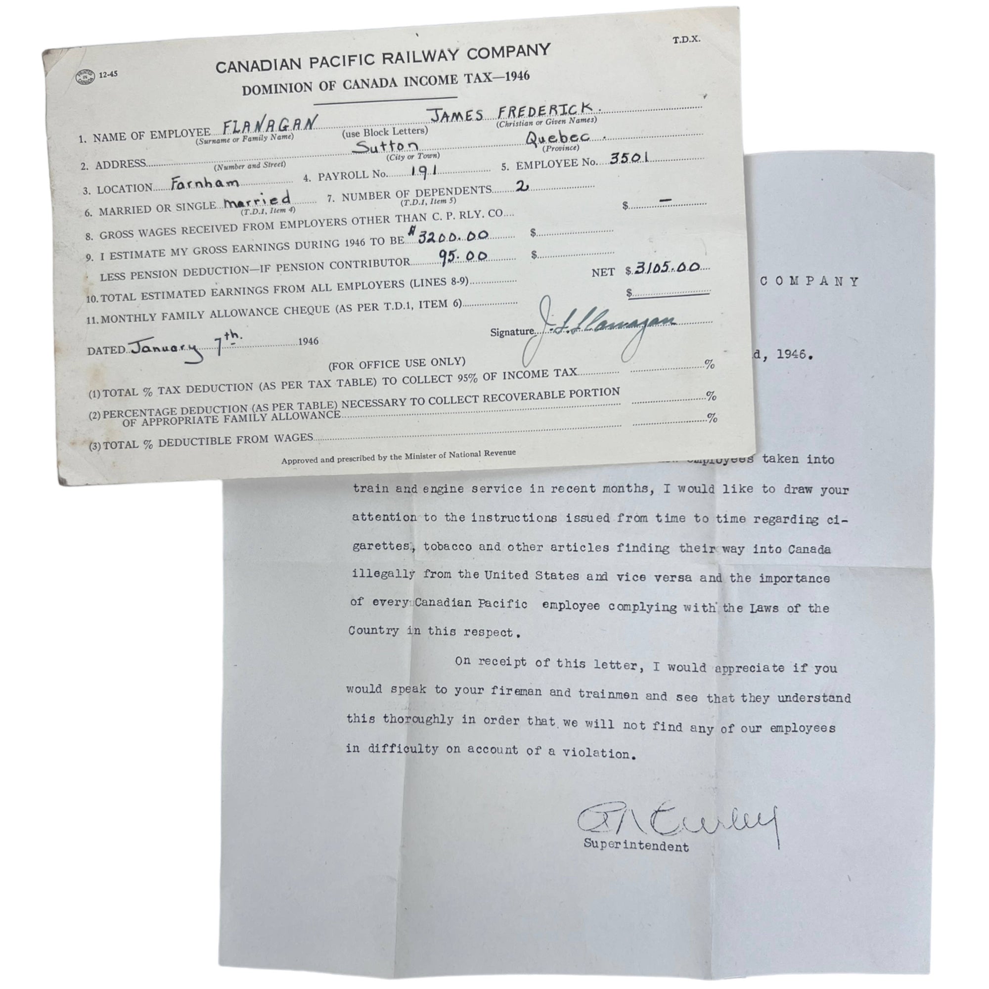 Vintage 1940s CPR Ephemera Lot Canadian Pacific Railway Conductor Forms Memos Tags etc - Poppy's Vintage Clothing