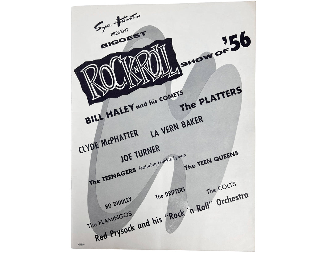 Vintage Concert Program Biggest Rock n Roll Show of 56 Bo Diddley Drifters Bill Haley Flamingos - Poppy's Vintage Clothing