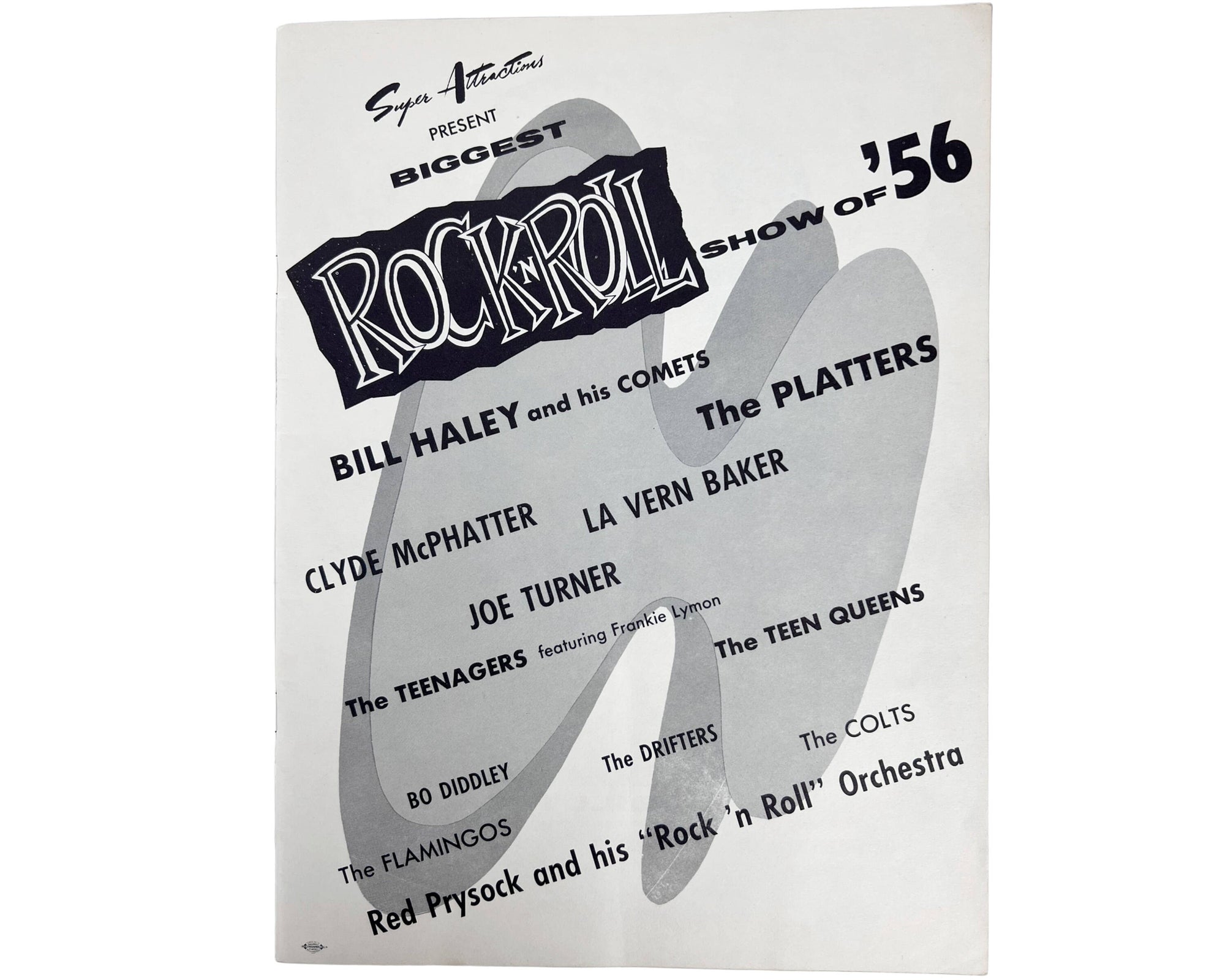 Vintage Concert Program Biggest Rock n Roll Show of 56 Bo Diddley Drifters Bill Haley Flamingos - Poppy's Vintage Clothing