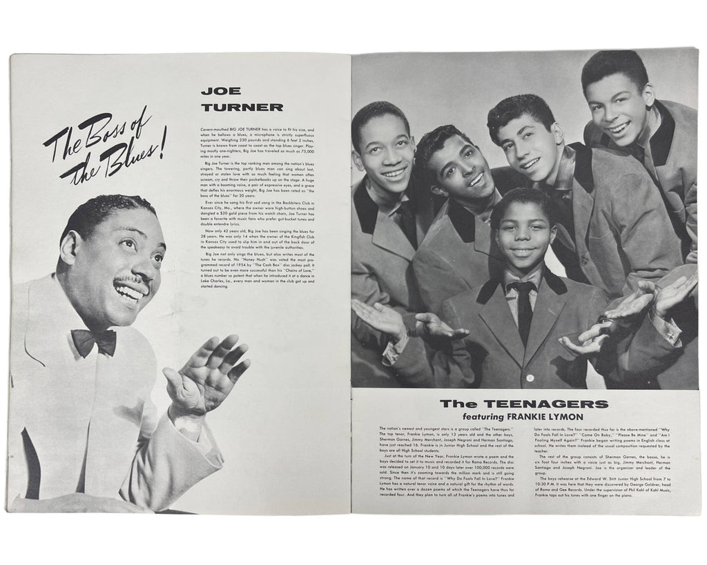 Vintage Concert Program Biggest Rock n Roll Show of 56 Bo Diddley Drifters Bill Haley Flamingos - Poppy's Vintage Clothing