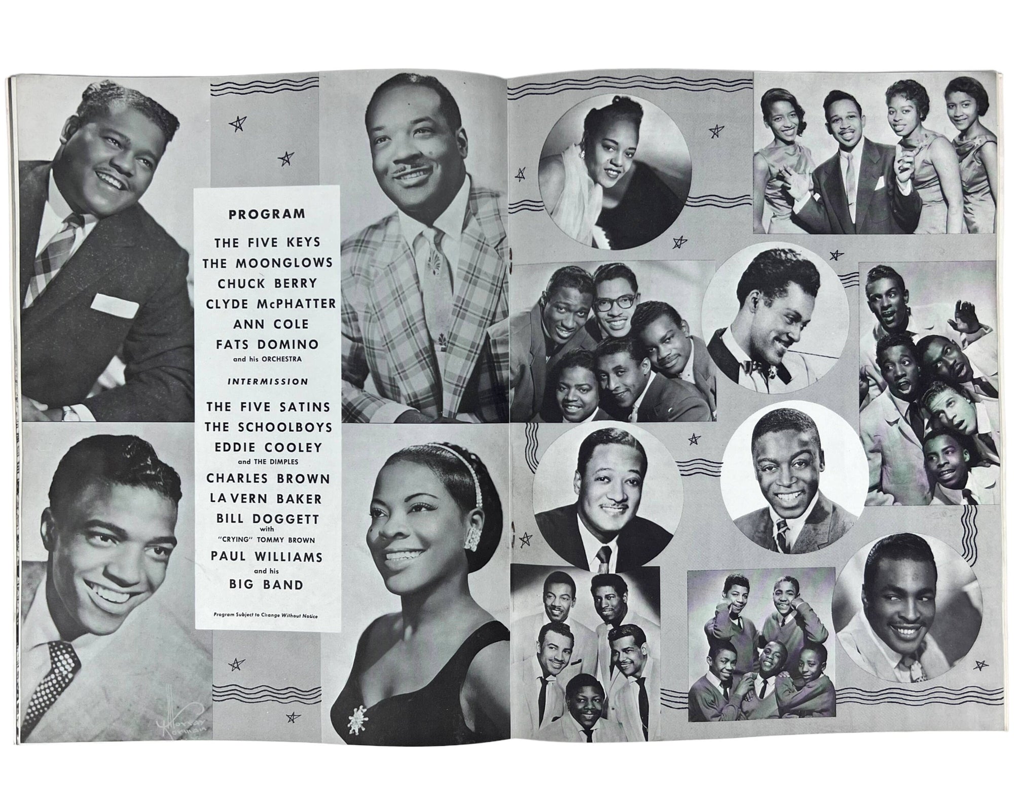 Vintage 1957 Concert Tour Program Biggest Show of Stars for 57 RnR RnB Doo Wop Soul Artists Chuck Berry - Poppy's Vintage Clothing