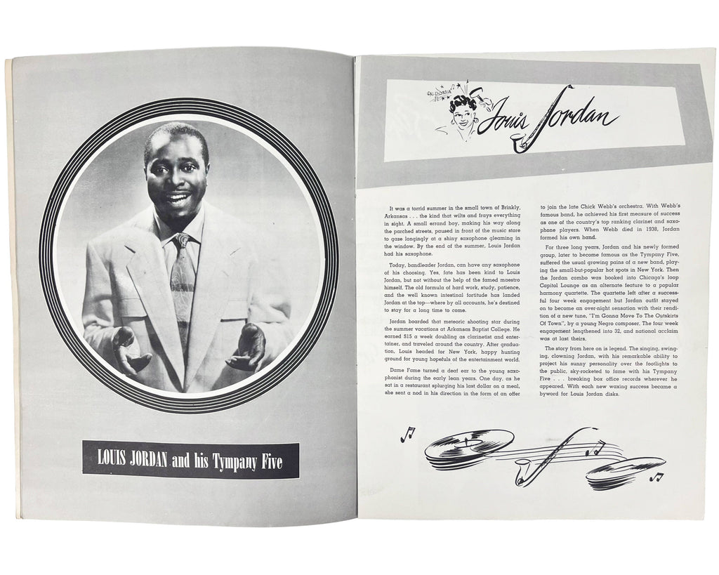 Vintage 1953 Concert Program Biggest Show of 53 Louis Jordan Frankie Laine Ella Fitzgerald RnB - Poppy's Vintage Clothing