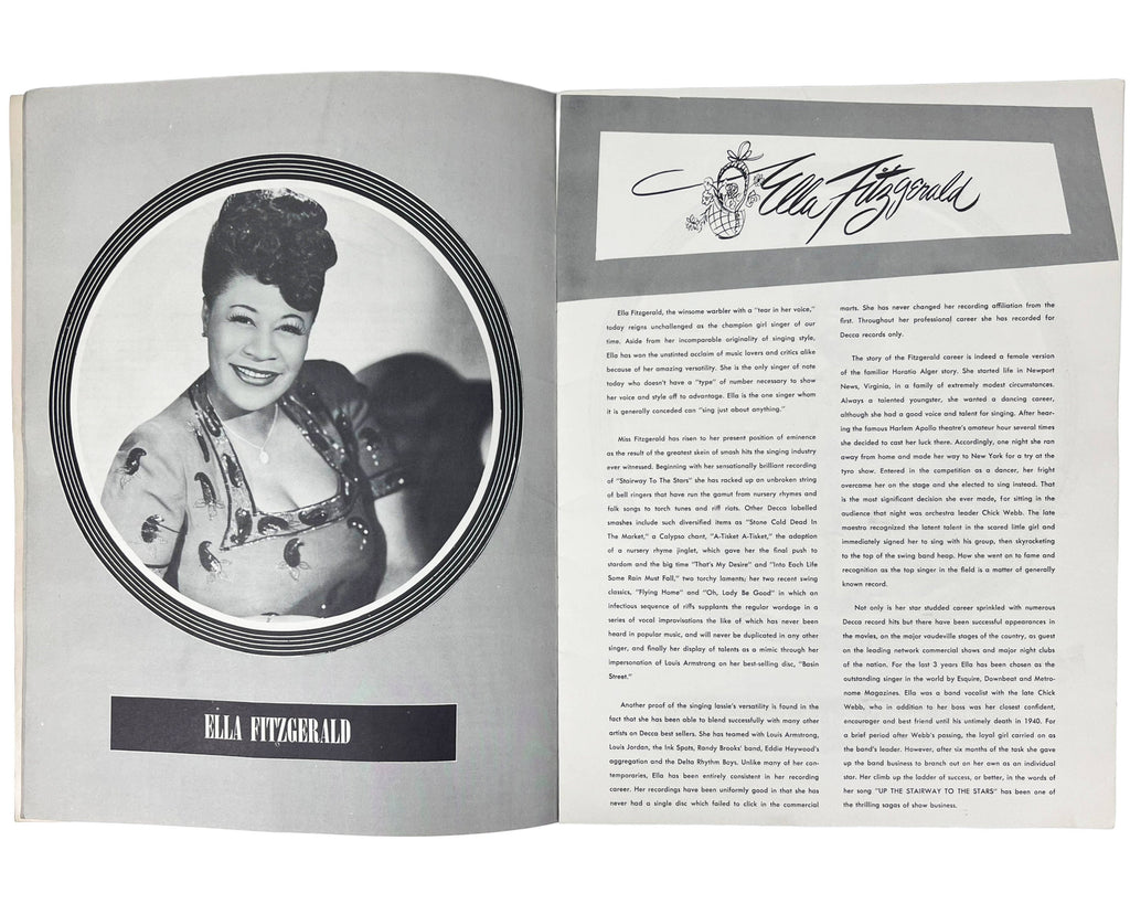 Vintage 1953 Concert Program Biggest Show of 53 Louis Jordan Frankie Laine Ella Fitzgerald RnB - Poppy's Vintage Clothing