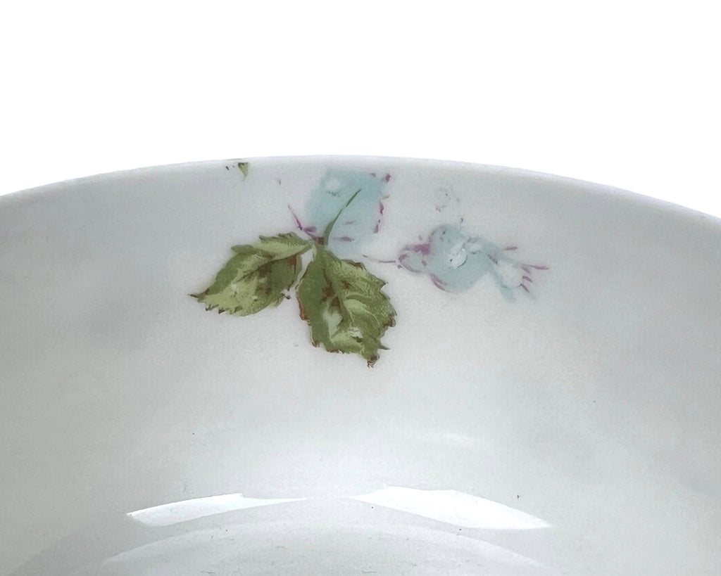 Antique Porcelain Cup & Saucer Hermann Ohme Silesia Roses Pattern - Poppy's Vintage Clothing