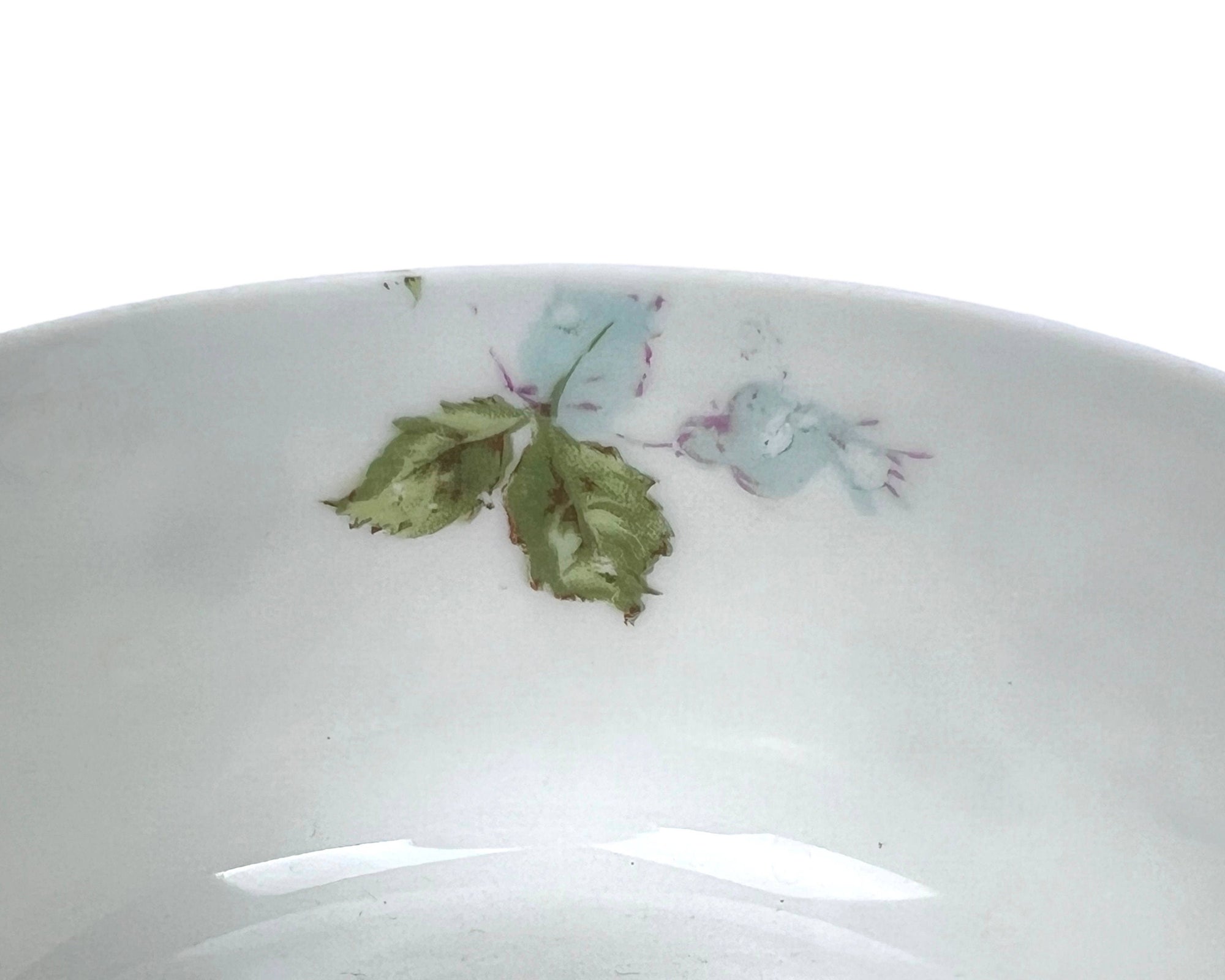 Antique Porcelain Cup & Saucer Hermann Ohme Silesia Roses Pattern - Poppy's Vintage Clothing