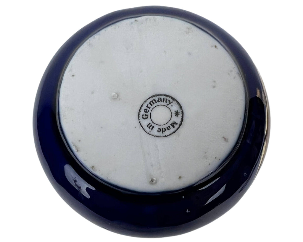 Antique Souvenir China Cobalt Blue Jug St Augustine Old City Gate Florida - Poppy's Vintage Clothing