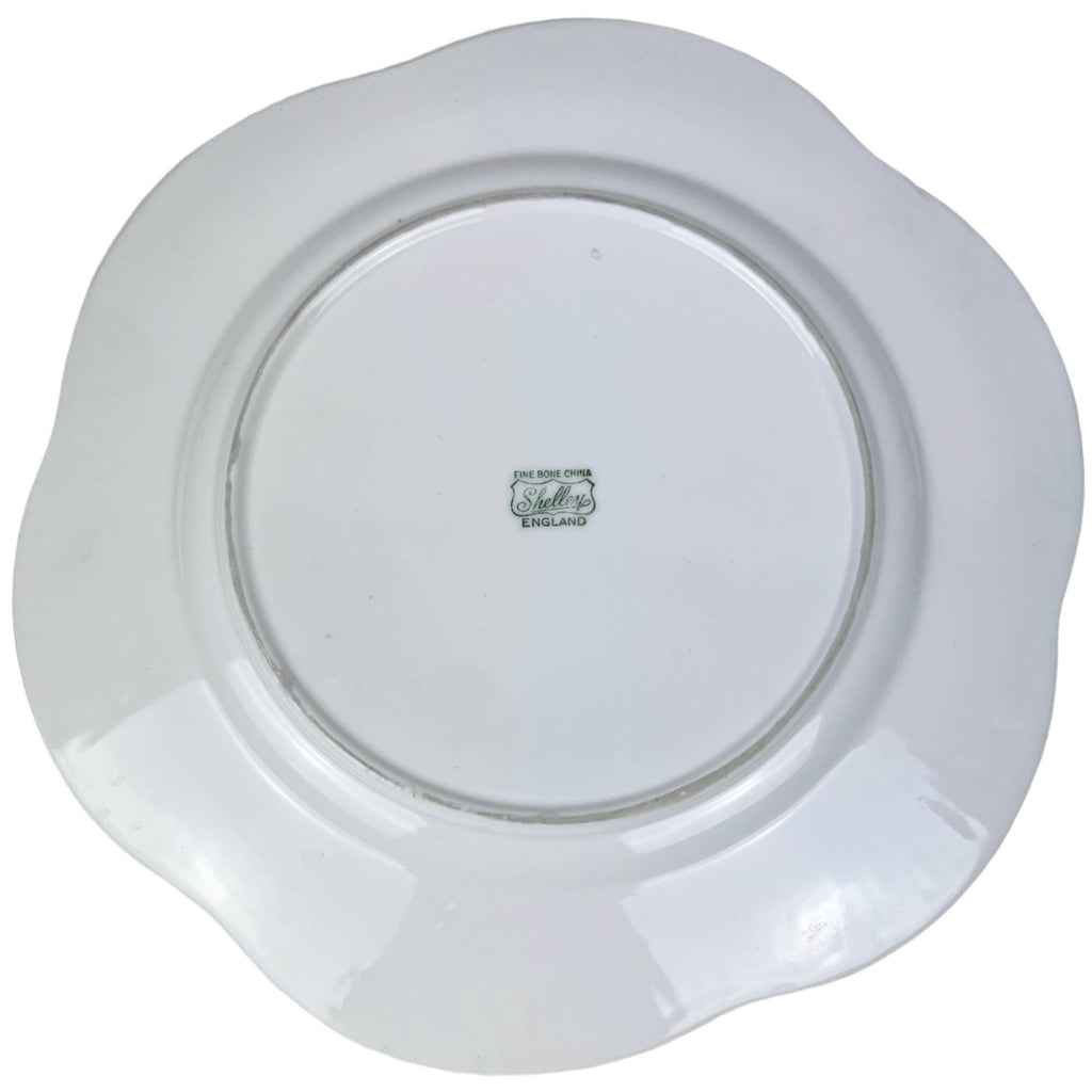 Vintage Shelley Regency Luncheon Plate Dainty White & Gold Bone China - Poppy's Vintage Clothing