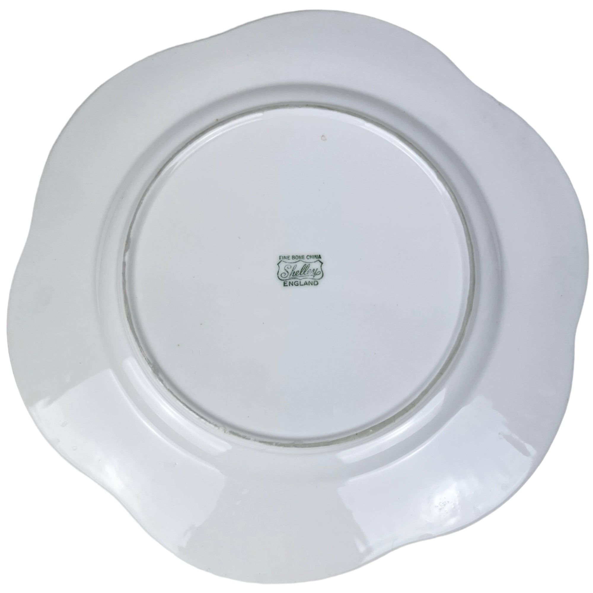 Vintage Shelley Regency Luncheon Plate Dainty White & Gold Bone China - Poppy's Vintage Clothing