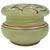 Art Deco Glass Powder Jar Enamel Painted Bauhaus Inspired Bird - Poppy's Vintage Clothing