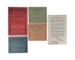 1899 Antique Australia Horse Race Lottery Ticket Application Lot Tattersalls Tasmania + Leaflet - Poppy's Vintage Clothing