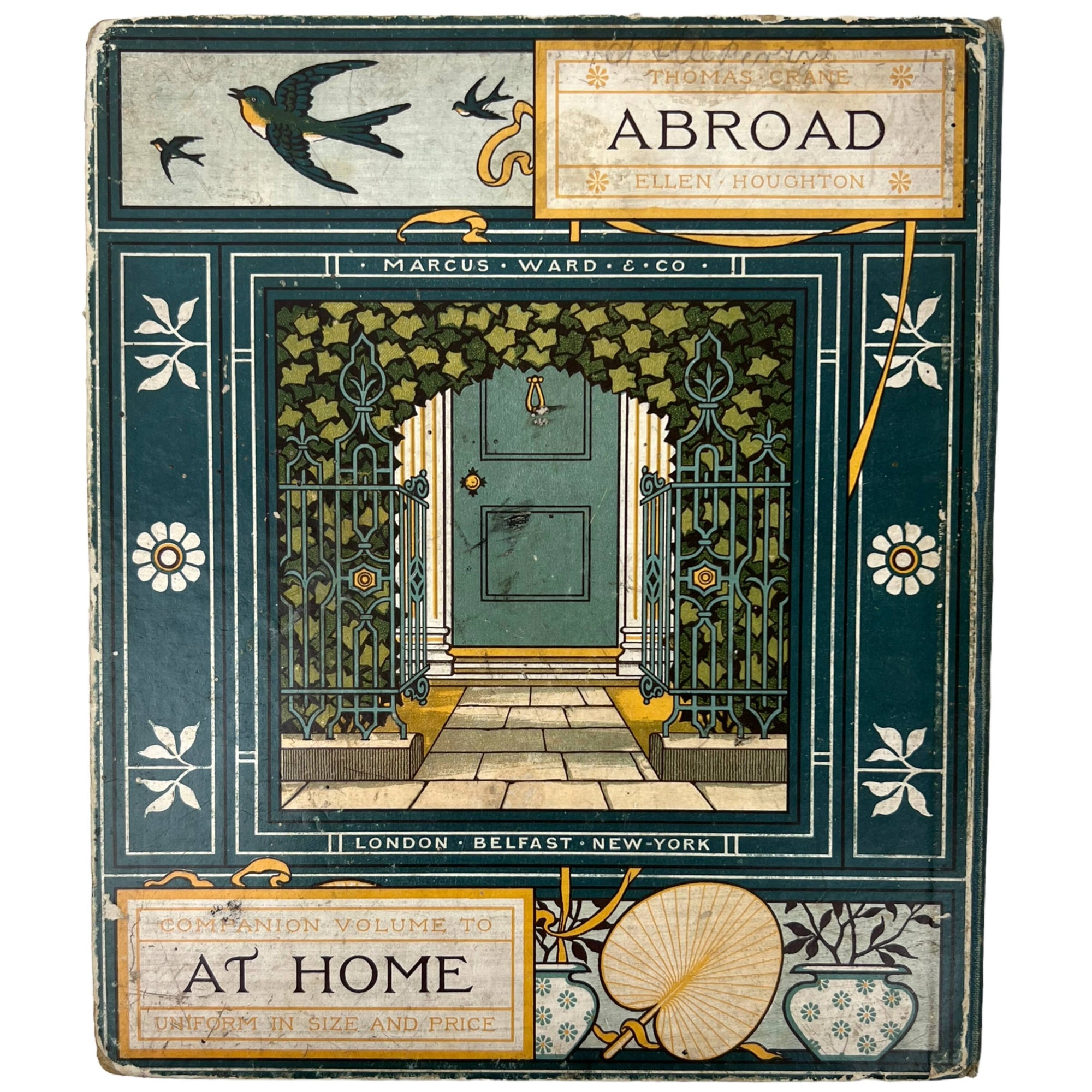 Antique Childrens Illustrated Book Abroad by Thos Crane & Ellen Houghton 1882 - Poppy's Vintage Clothing