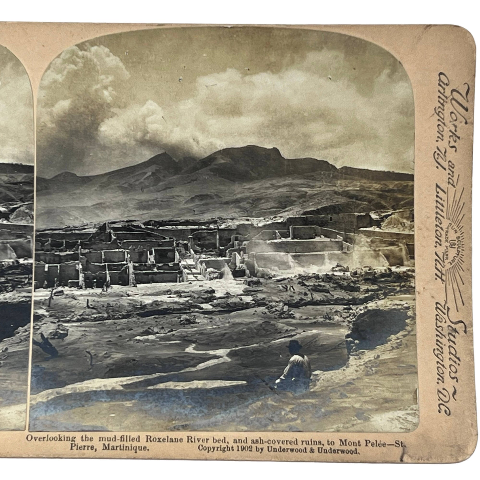 3 Antique 1902 Stereoviews of Mont Pele Eruption St Pierre Martinique Underwood & Underwood - Poppy's Vintage Clothing