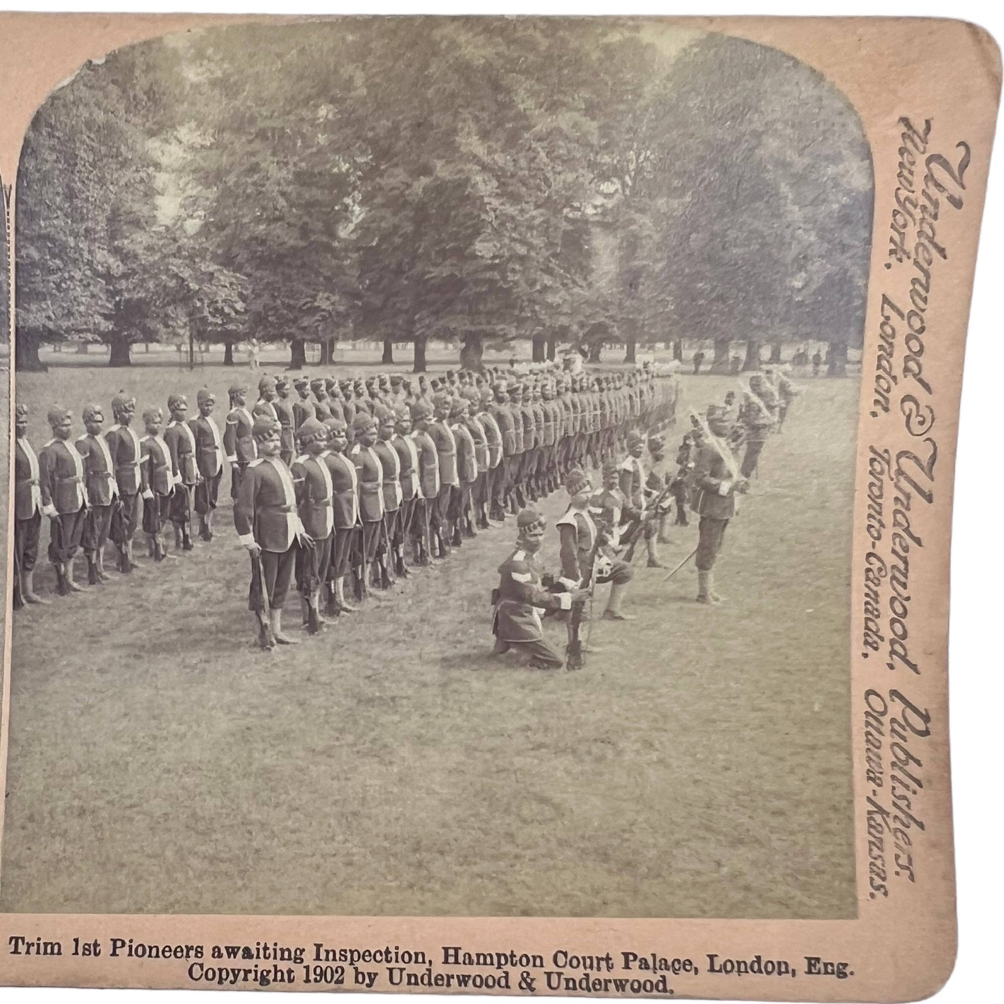 7 Antique 1902 Stereoviews of Edward VII Coronation Troops Review Underwood & Underwood - Poppy's Vintage Clothing