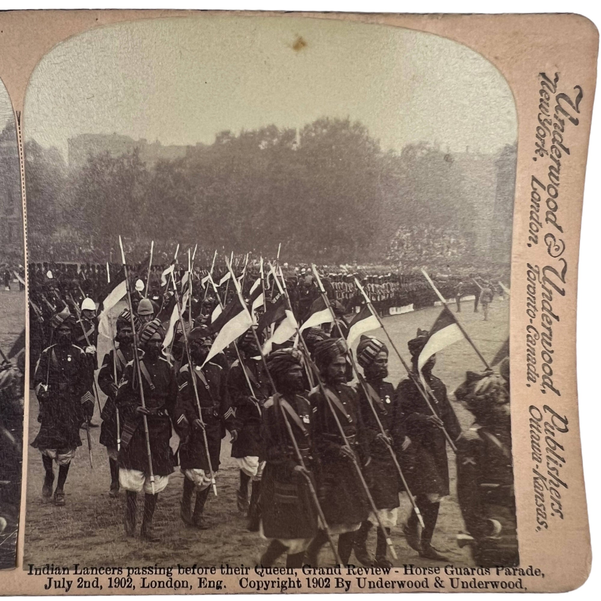 7 Antique 1902 Stereoviews of Edward VII Coronation Troops Review Underwood & Underwood - Poppy's Vintage Clothing