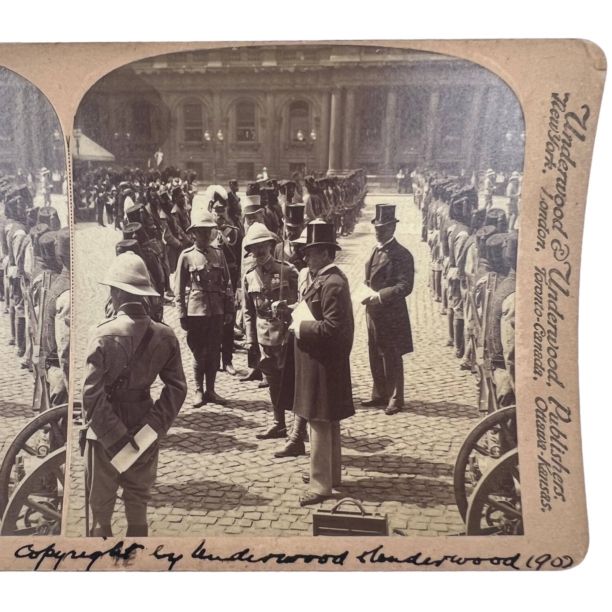 7 Antique 1902 Stereoviews of Edward VII Coronation Troops Review Underwood & Underwood - Poppy's Vintage Clothing