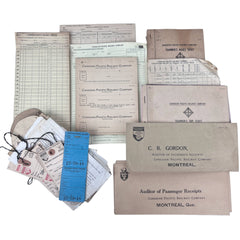Vintage 1940s CPR Ephemera Lot Canadian Pacific Railway Conductor Forms Memos Tags etc - Poppy's Vintage Clothing