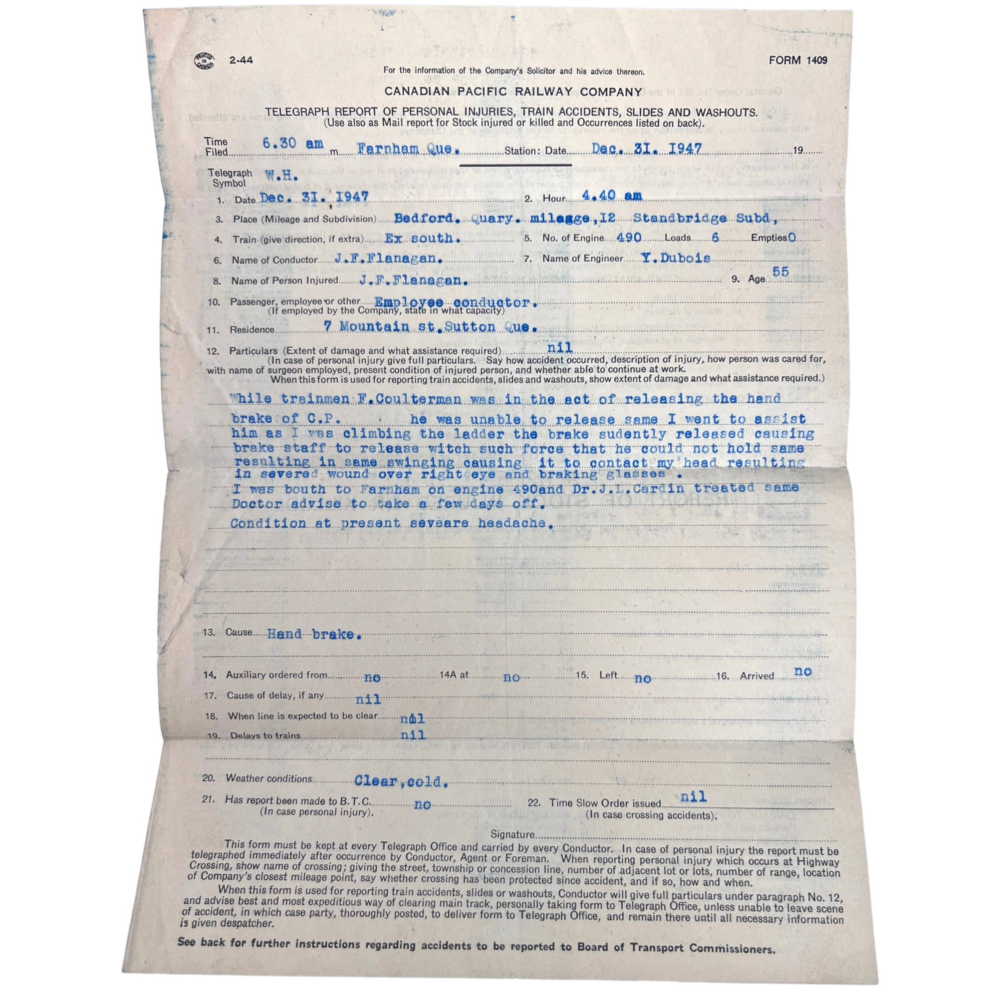 Vintage 1940s CPR Ephemera Lot Canadian Pacific Railway Conductor Forms Memos Tags etc - Poppy's Vintage Clothing