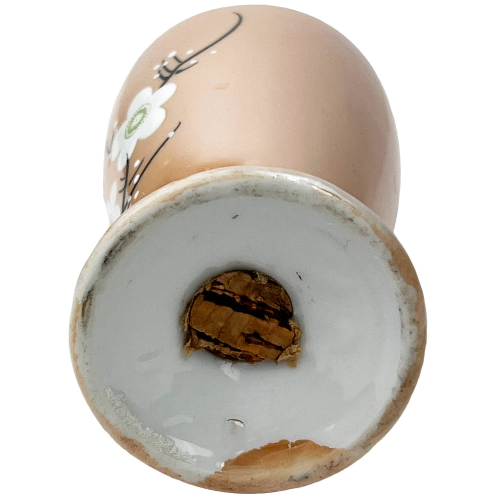 Vintage 1930s MIJ Sugar Shaker Muffineer Enamel Painted Peach Lustre Made in Japan - Poppy's Vintage Clothing