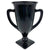 Vintage 1930s LE Smith Black Amethyst Glass Vase Loving Cup Trophy Form Dancing Nymphs - Poppy's Vintage Clothing