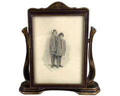 Antique Wm Notman & Son Photograph in Art Nouveau Swivel Photo Frame - Poppy's Vintage Clothing