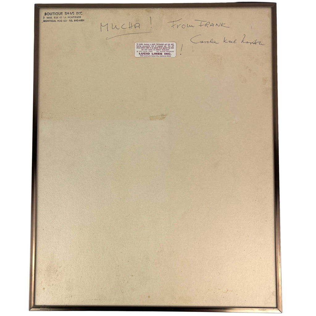 Vintage 1972 Lucid Lines Alphonse Mucha Zodiac Reverse Printed Glass Shadowbox - Poppy's Vintage Clothing