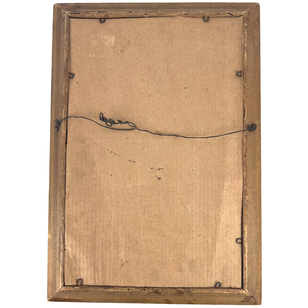 Antique Jesus Christ King Chromo Litho Print in Ornate Gold Gesso Frame - Poppy's Vintage Clothing