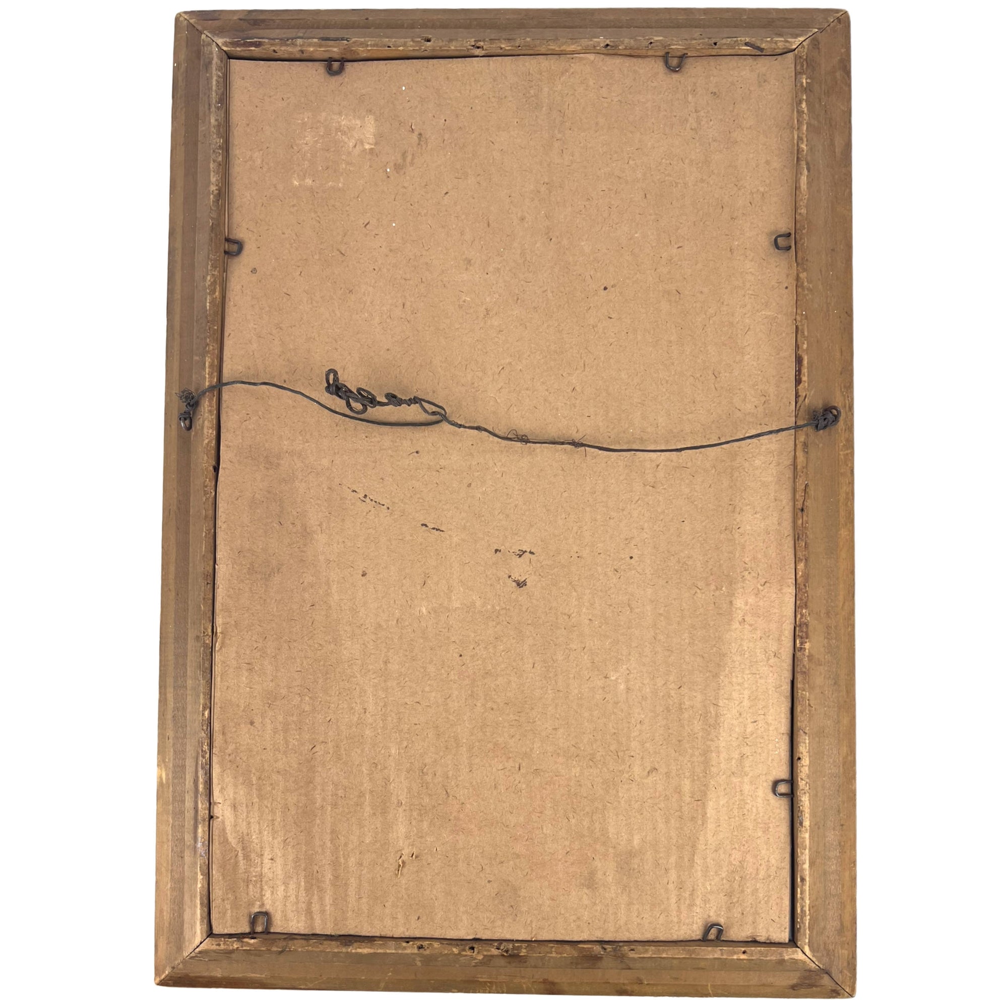 Antique Jesus Christ King Chromo Litho Print in Ornate Gold Gesso Frame - Poppy's Vintage Clothing