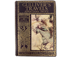 Antique Childrens Book Gullivers Travels Jonathan Swift w Arthur Rackham Illustrations - Poppy's Vintage Clothing