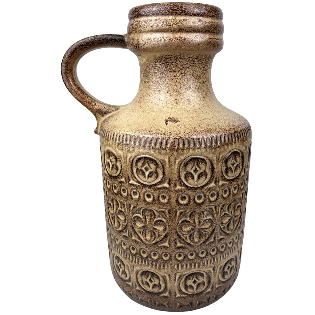 Large Mid Century Scheurich Foligno Floor Vase West German Pottery 15.5 Tall 489-39 - Poppy's Vintage Clothing