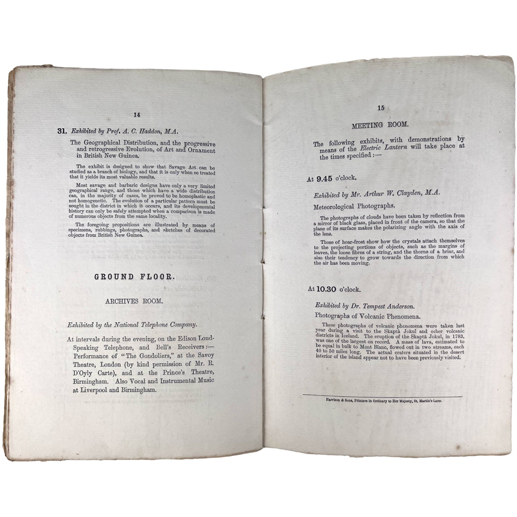 Antique 1891 Catalog of The Royal Society Conversazione Exhibits at Burlington House - Poppy's Vintage Clothing