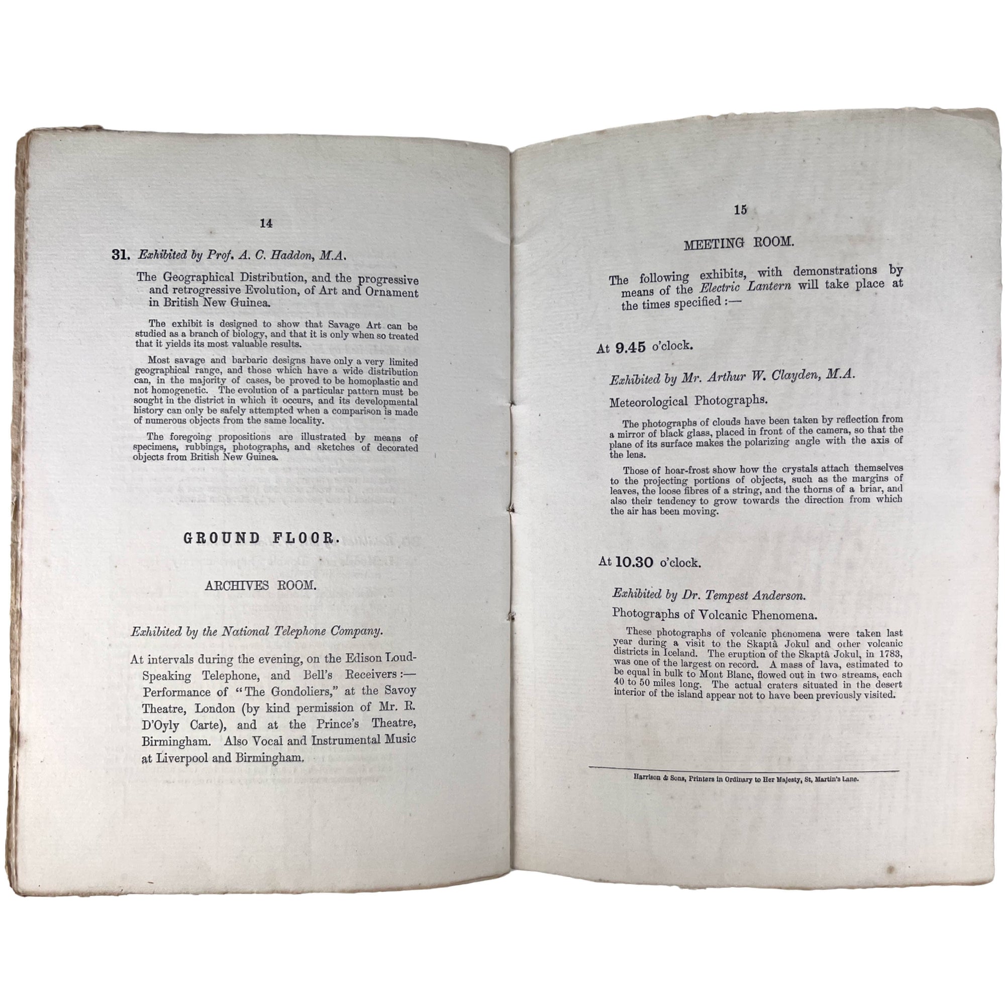 Antique 1891 Catalog of The Royal Society Conversazione Exhibits at Burlington House - Poppy's Vintage Clothing