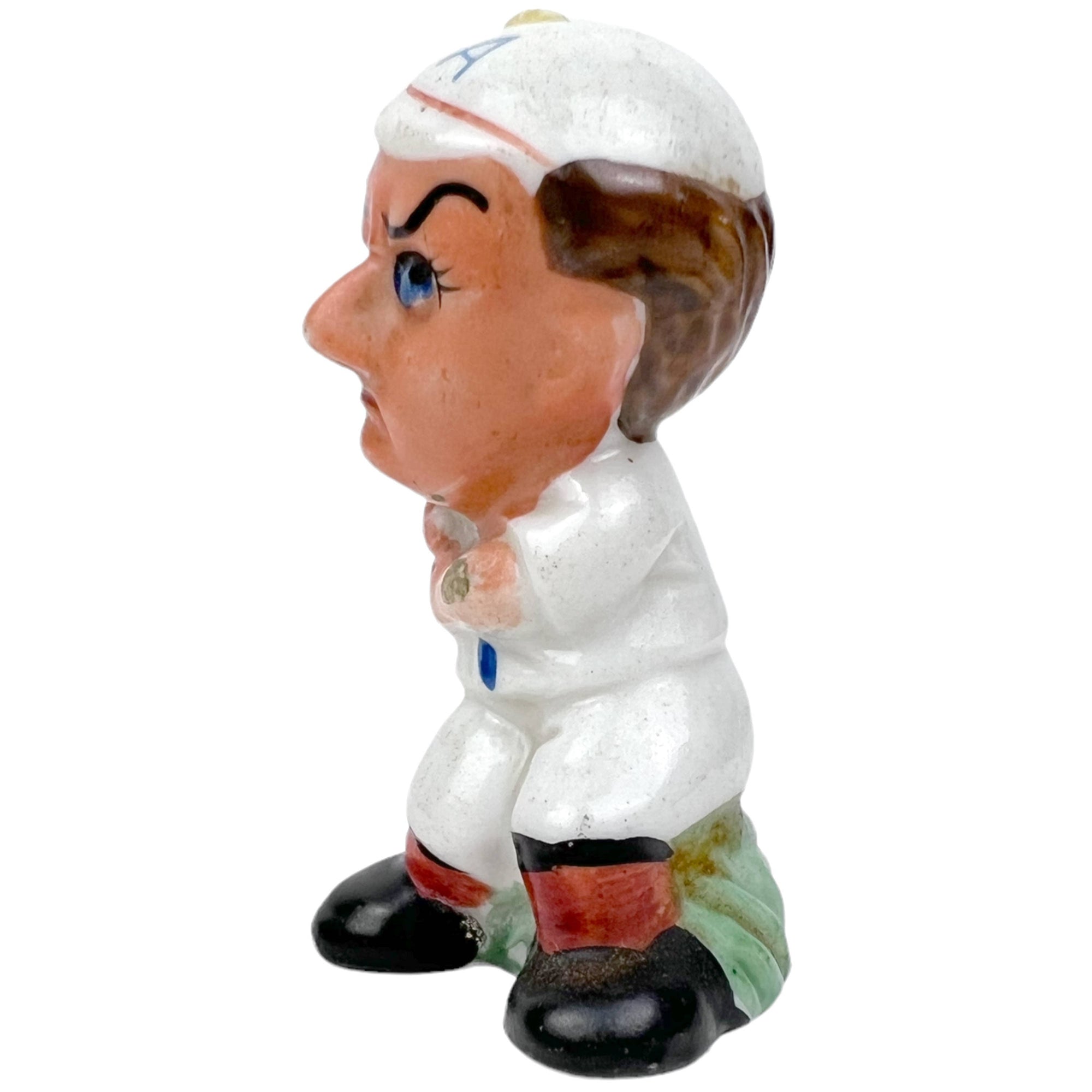 Vintage 1940s Occupied Japan Figurine Baseball Player at Bat - Poppy's Vintage Clothing