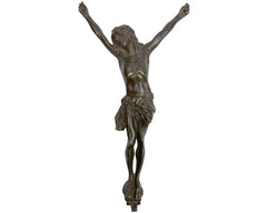 Antique Bronze Corpus Christi Body of Jesus for Crucifix Cross or Wall 8 - Poppy's Vintage Clothing